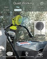 Ventilateur portable silencieux QIYUN 18V - Écologique, fonctionnant sur batterie avec port USB pour le camping en plein air, le chantier, la maison et le bureau