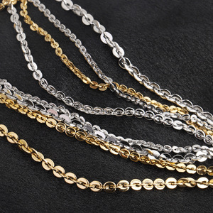 18k Gold Plated Stainless Steel Boston <b>Chain</b> <b>Cross</b> <b>Chain</b> For Necklace Making 304 Steel Jewelry Finding H1719 - Product Image 3