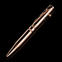 Pena Styling Bentuk Peluru Kreatif Desain Baru Logo Kustom Hadiah Bisnis 1.0mm Logam Senapan Muskete dengan Mekanisme Bolt Action dan Klip