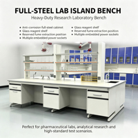 Table de travail de laboratoire performante et fiable, poste de travail de laboratoire multifonctionnel, espace de rangement optimisé pour les applications biologiques et chimiques
