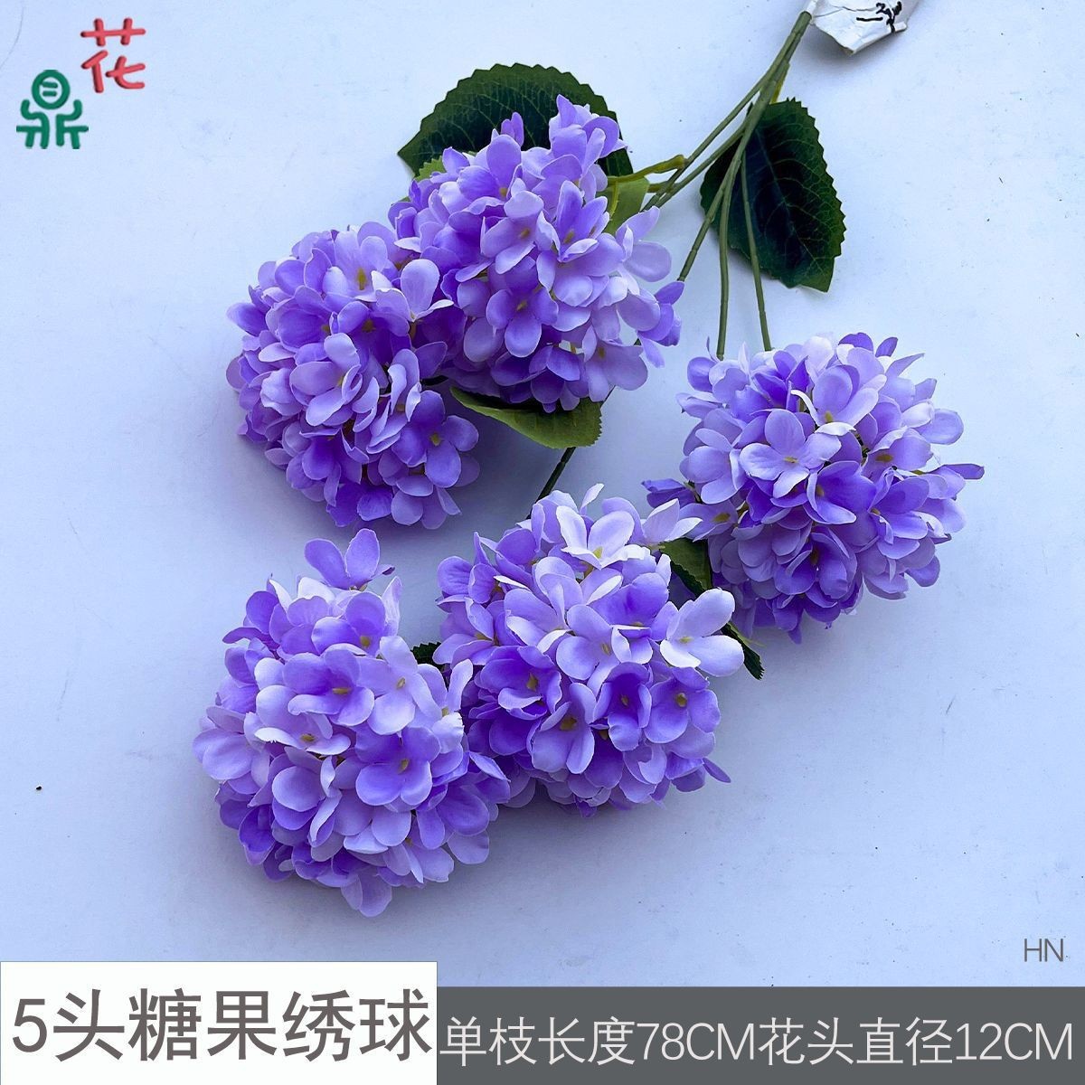 แคนดี้ไฮเดรนเยีย HN 5 หัว สีม่วงเข้ม ไม่มีใบ