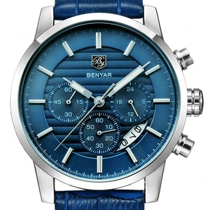 Montre Chronographe Classique Multifonction Étanche avec Aiguilles Lumineuses pour Homme, Bracelet en Cuir Classique, Mouvement Quartz – Vente en Gros - Product Image 6