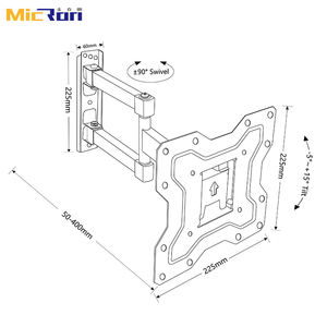 حامل تلفزيون جداري جديد من ميكرون بتصميم كامل الحركة وقابل للدوران، يتوافق مع معيار VESA 200×200 ملم، مناسب لشاشات التلفزيون من 22 إلى 43 بوصة - Product Image 6