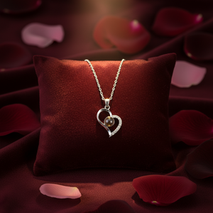 Collana con Cuore in Rame Personalizzata per Donne e Ragazze, Proiezione '<span class=keywords><strong>Ti</strong></span> <span class=keywords><strong>Amo</strong></span>' in 100 Lingue, Ciondolo Regalo - Product Image 3