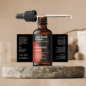 Etiquetas de vinilo de lujo, aceite esencial, desinfectante de manos, botella de almacenamiento de baño, etiquetas de piel, pegatinas de aceite esencial antifatiga - Product Image 4