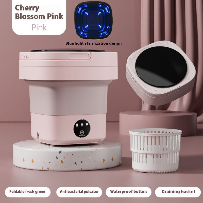 Medium Sakura Pink 8L Blue Light Sterilization Drain Basket Drain Pipe