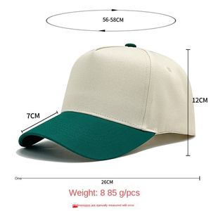 Toptan Yüksek Kaliteli İki Renkli Sportif Unisex Beyzbol Şapkası Organik 3D İşlemeli Logo Özel 5 Panel Boş Çerçeveli Beyzbol Şapkası - Product Image 4
