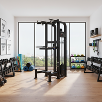 Máquina de Entrenamiento Ajustable y Resistente de Acero para Sentadillas y Dominadas, con Pila de Pesas de 138 kg, para Entrenamiento de Brazos, Espalda y Pecho - Uso Comercial Seguro Kaishi HM-3022