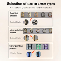 Production rapide de lettres en métal chromé personnalisées avec éclairage LED pour la signalisation murale de la réception d'hôtel