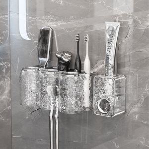 Automatic Toothpaste Dispenser Wall Mounted Corner Storage Box Transparent Durable Bathroom Toothpaste Squeezer - Product Image 2