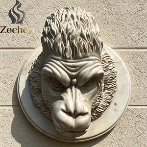Decorazione Murale da Esterno: Statua di Gorilla in Marmo, <span class=keywords><strong>Testa</strong></span> di Elefante da Appendere, <span class=keywords><strong>Testa</strong></span> di <span class=keywords><strong>Leone</strong></span> in Stile Europeo Personalizzata in Bronzo e Resina - Product Image 2
