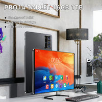 Tablet PC Pro14 12 Inci 16GB 1TB MTK Octa Core Android 12 Layar Sentuh Kapasitif 1920x1200 GSM Wi-Fi USB Type-C