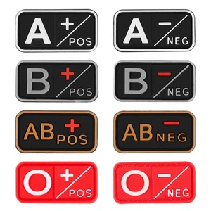 Patchs tactiques en caoutchouc de groupe sanguin 3D PVC A+ B+ <span class=keywords><strong>AB</strong></span>+ O+ positif POS A- B- <span class=keywords><strong>AB</strong></span>- O- négatif NEG - Product Image 5