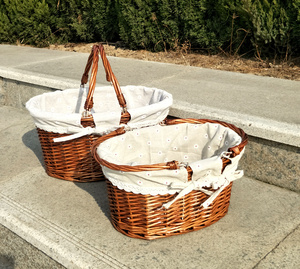 Nhà Máy Trực Tiếp Trắng Lưu Trữ Bán Buôn Rỗng Giá Rẻ Tay Dệt Hamper Món Quà <span class=keywords><strong>Wicker</strong></span> Món Quà Hamper Giỏ Cho Quà Tặng Lưu Trữ - Product Image 5