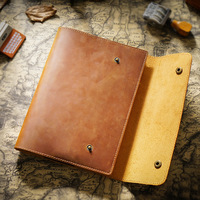 Design simple personnalisé papier Logo couverture de livre en cuir Vintage cuir pleine fleur Journal Journal cahier de travail cahier de notes