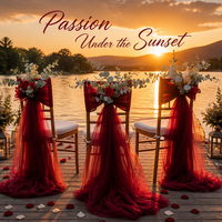 Rideau de fond décoratif en tulle polyester rouge bordeaux pour chaise, idéal pour mariages, fêtes, anniversaires et banquets - Meilleure vente
