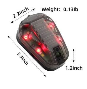 Su Geçirmez Taktik Hayatta Kalma Sinyal Tanımlama Lambası IR ve Görünür LED Kask Flaşörü Açık Hava Sporları için - Product Image 6