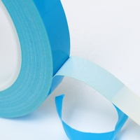Ruban thermique conducteur double face en tissu de fibre de verre avec film PET polyester et doublure en PE bleu résistant aux hautes températures pour LED et CPU