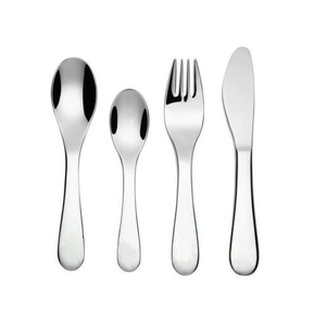 Juego de <span class=keywords><strong>cubiertos</strong></span> con patrón de dibujos animados para niños, vajilla de estilo occidental, <span class=keywords><strong>cubiertos</strong></span> de cobre, tenedor y cuchara, 4 piezas - Product Image 5