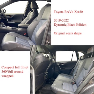 Ensemble complet de 5 sièges, housse de siège de voiture universelle, housse de siège de voiture en cuir PU imperméable pour <span class=keywords><strong>Toyota</strong></span> <span class=keywords><strong>RAV4</strong></span>, vente en gros - Product Image 5
