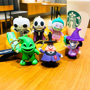 Terreur série 3D PVC porte-clés fantôme enfant poupée de mariée Clown retour âme voiture pendentif - Product Image 4