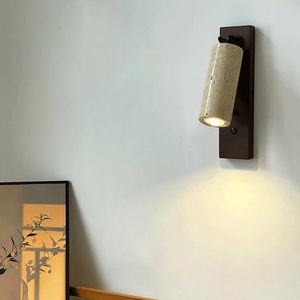 Lámpara LED de Estilo Japonés <span class=keywords><strong>Chabi</strong></span>, de Piedra Amarilla y Hierro, con Altura Ajustable, para Estudio, Dormitorio, Mesita de Noche, Entrada, Recibidor - Product Image 2