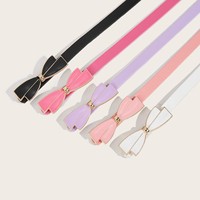 Ceinture de mode pour femme en cuir verni rétro avec bouton-pression en alliage, chaîne dorée colorée fine, style chic pour jeans, robes et soirées, tendance pour jeunes filles