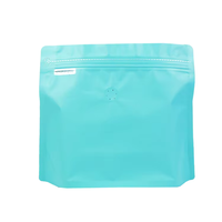 Vente en gros sachet café vert foncé bleu marine alu plastique fond plat valve zip 125g-1kg