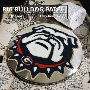 Parche Bordado en 3D de 26 cm de los Georgia College Bulldogs, con Lentejuelas, Termoadhesivo, Hecho de Tela Chenille - Product Image 2