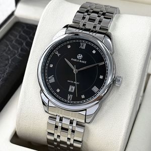 New men's wristwatch - stylish business quartz watch with calendar function and water resistance for leisure use - Product Image 4