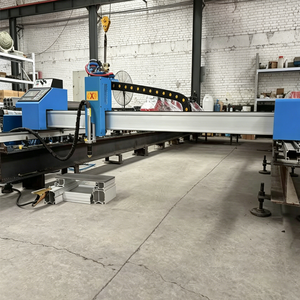 เครื่องตัดพลาสม่า CNC แบบพกพาสองด้าน นำเข้ารางอลูมิเนียมพร้อมมอเตอร์สเต็ปเปอร์ รองรับความหนา 6-200 มม. ตัดด้วยเปลวไฟ/พลาสม่า - Product Image 1