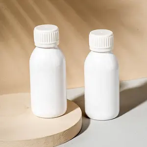 Flacone farmaceutico per sciroppo per la tosse orale bianco da 100ml personalizzato fornitori di bottiglie di plastica per sciroppo da 100ml