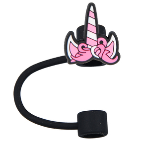 Vendita calda in Silicone paglia di polvere Toppers colorato bicchiere <span class=keywords><strong>tazza</strong></span> di paglia coperture punte per bicchiere tazze accessori bowknot paglia toppers - Product Image 3