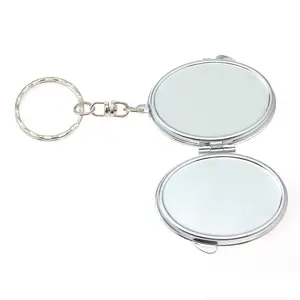 Promotional Lady Single Sided Cosmetic Mirrors Round Mini Makeup Mirror Portable Crystal Custom Pocket Mirror