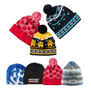 Gorro de Invierno Personalizado, Gorro de Punto Acrílico con Dibujos Animados, Gorro Bennie de Invierno - Product Image 1