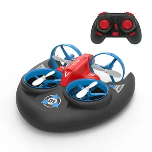 Kids adult land water air remote control 3 in 1 rc quadcopter drone car boat toy
