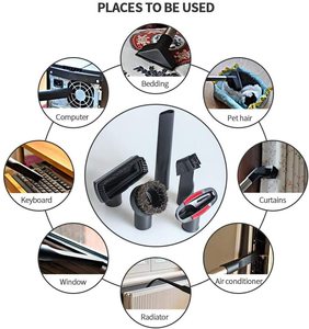 Phổ Toàn Bộ Kit 32Mm 1/4 "Máy Hút Bụi Các Bộ Phận Cho Cửa Hàng VAC Phụ Kiện Hộ Gia Đình Làm Sạch Bàn Chải Kit Với Bộ Chuyển Đổi - Product Image 4