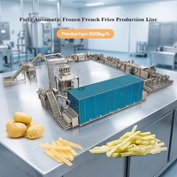 Línea de Procesamiento de Papas Fritas Congeladas Totalmente Automática para Fábrica de Papas