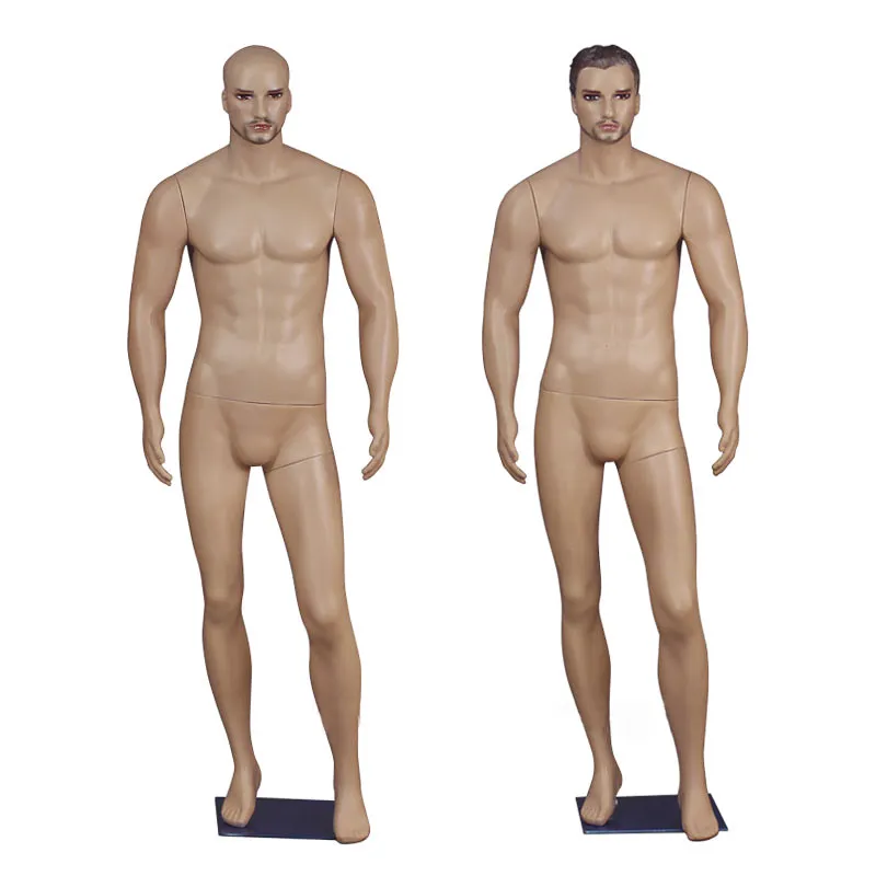 Full body male plastic mannequin clothing store dummy model fashion skin color cheap men's mannequin for clothing store