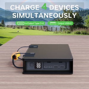 65W siêu nhanh phí ES-B05 Pro 100000mAh | 12W Tấm Pin Mặt Trời 4 thiết bị sạc-Nhà Máy Giá xử lý LED hiển thị - Product Image 4