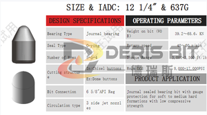 ดอกสว่านไตรโคน <span class=keywords><strong>TCI</strong></span> รุ่น Kingdream Blue 9 7/<span class=keywords><strong>8</strong></span> นิ้ว 12 <span class=keywords><strong>1</strong></span>/<span class=keywords><strong>4</strong></span> นิ้ว IADC 637 น้ำหนัก 537 กรัม สำหรับน้ำมันและก๊าซ - Product Image 4