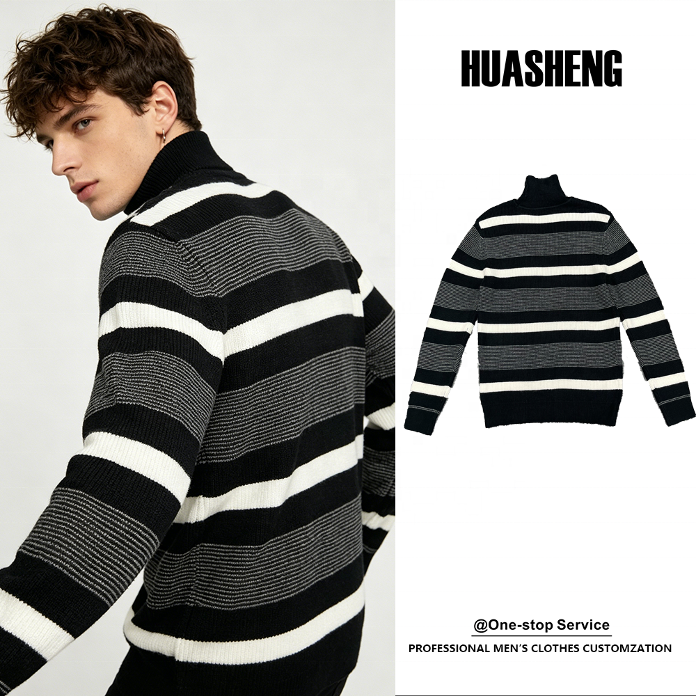 OEM Manufacturer of Men's Distressed Solid Winter Oversized Anti-pilling Knitwear Streetwear Clothing