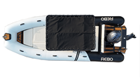 Bateau pneumatique RIB 600 à double coque en aluminium Hypalon/PVC avec T-TOP, certifié CE, Allemagne, 20 pieds