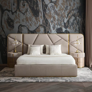 Italiaanse Luxe 1.8M Tweepersoonsbed Met Verstelbaar 1.5M Lederen <span class=keywords><strong>Bed</strong></span> & 2M Gestoffeerd <span class=keywords><strong>Bed</strong></span> Houten Frame Voor Huis & Hotel Slaapkamer Gebruik - Product Image 6