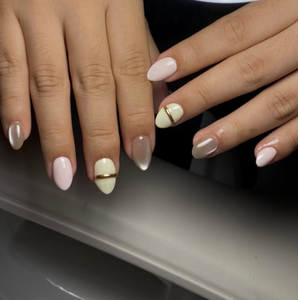 <span class=keywords><strong>Uñas</strong></span> Postizas Hechas a Mano, Medianas, Almendradas, con Punta Francesa, Diseño de Flores Rosadas en 3D, <span class=keywords><strong>Uñas</strong></span> Acrílicas para Mujer - Product Image 6
