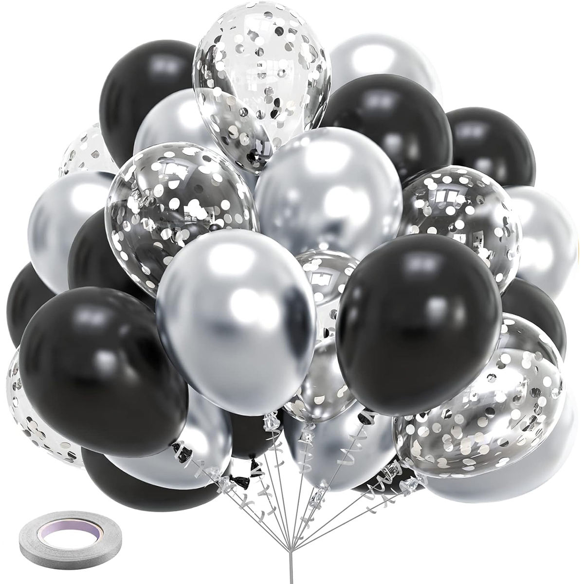 Wholesale 12inch 50 Piece Metal Sparkling Balloon Set, Birthday Party Ceremony Decoration, Colorful Balloon Set