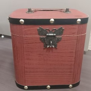 Tirelire rétro en bois avec serrure et clé, en pin, en forme de boîte, cadeau pour enfants de 8 à 13 ans - Product Image 2