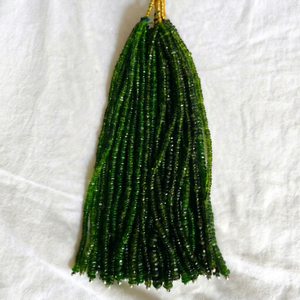 Collier en tourmaline verte naturelle avec perles et papillon en argent, bijoux pour femmes, vente en gros, lot, meilleur prix, pierre de naissance juillet - Product Image 1