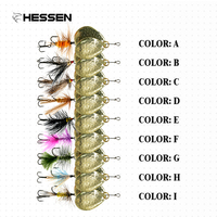 Vente en gros de leurres à spinner en acier à haute teneur en carbone Hessen pour la pêche au bar, au saumon et au marlin, 9 cm, 11 g, pour la pêche en eau douce et en eau salée