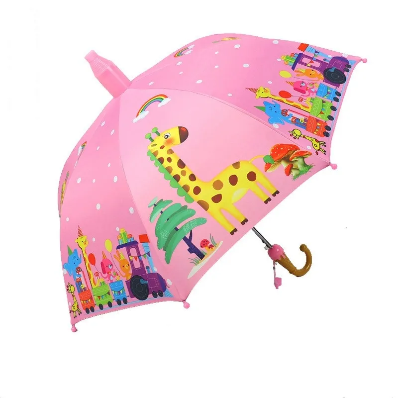 소녀와 소년 비 우산 귀여운 디자인 어린이 우산 선물 어린이를위한 차양 만화 캐릭터 우산